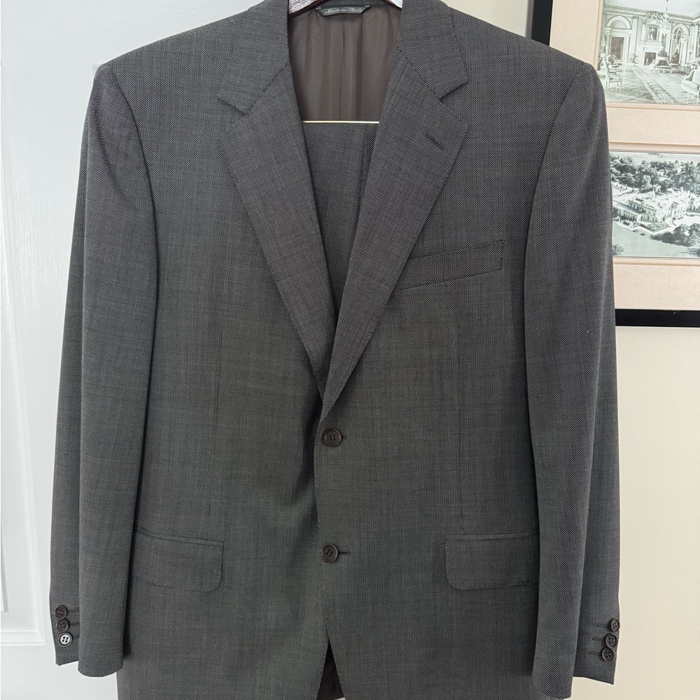 Canali Men's Charcoal Gray Two-Button Suit Jacket